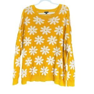 Torrid Daisy Flower Floral Print Sweater Size 2